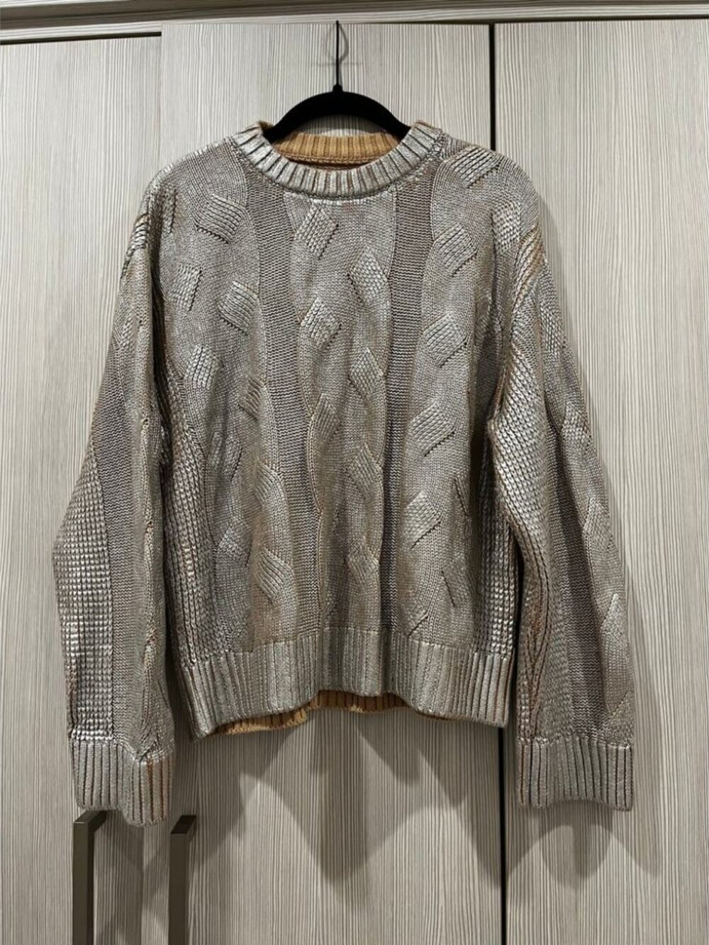 NEW PISTOLA Metallic Everly Sweater | Gilded Castle | 100% Cotton | Small